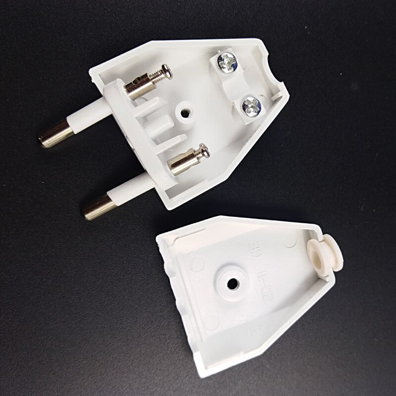 10pcs EU Europe European AC Electrical Power Male Plug Outlet Adaptor Adapter Assembly detachable Rewireable Extension Cord