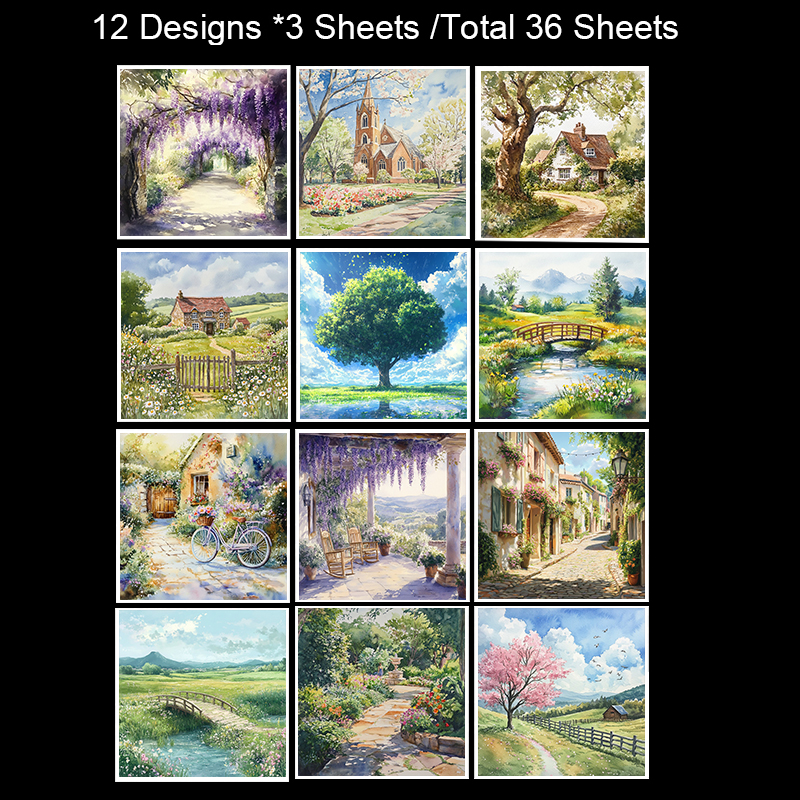 36 Sheets 6"x6" Scrapbook Paper Pack: Artful Craft Prints for Scrapbooking, Origami & Planner – Best-Selling DIY Decor Paper