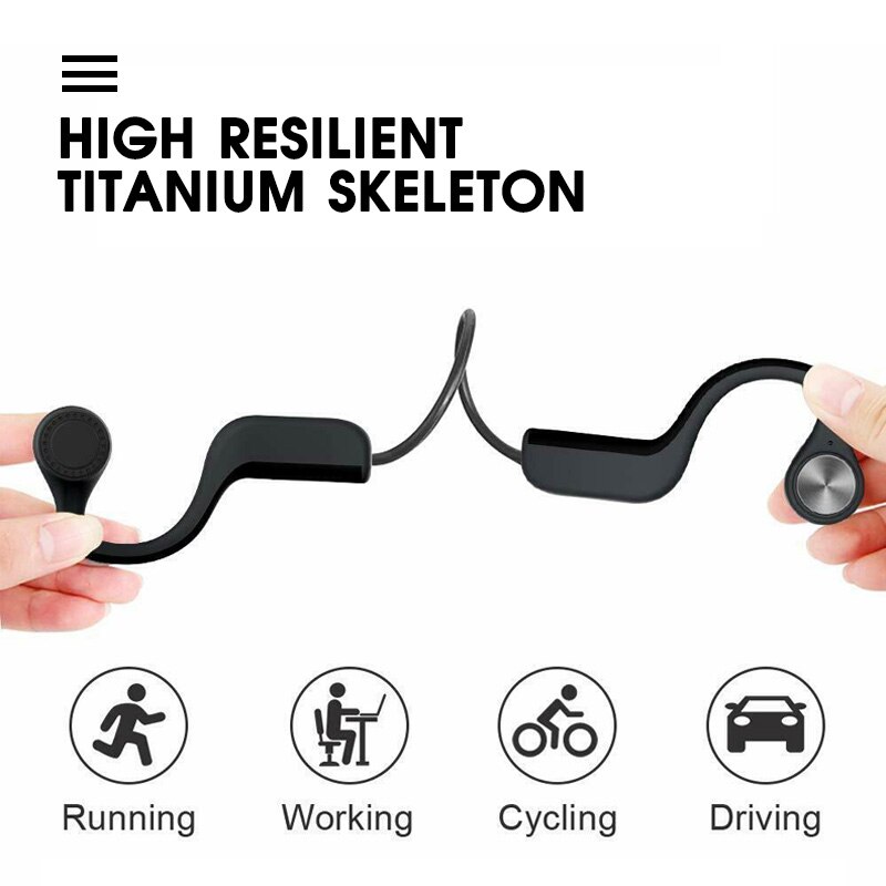 100% Originele Beengeleiding Hoofdtelefoon Sport Draadloze Bluetooth 5.0 Headset Met Microfoon CVC6.0 Ruisonderdrukkende