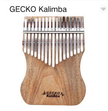 Gecko 17 Toetsen Kalimba Duim Piano Vinger Piano Houten Akoestische Muziekinstrument