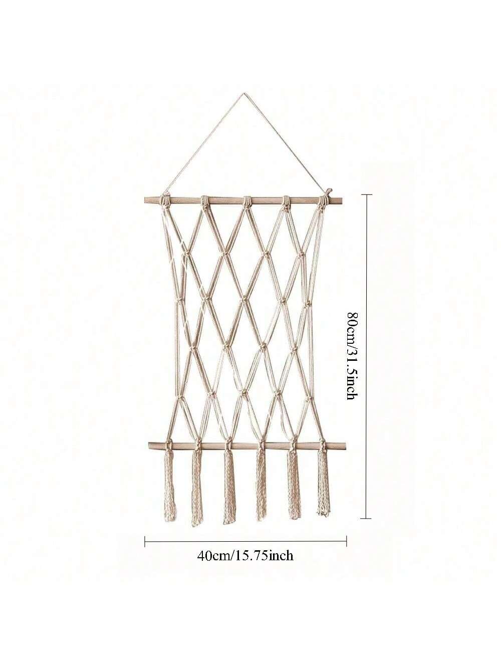 Bohemian Photo Wall Material Kit with 10 Clips, Tapestry Handmade Rope Photo Decoration Wall Hanging Birthday Graduation: WHITE