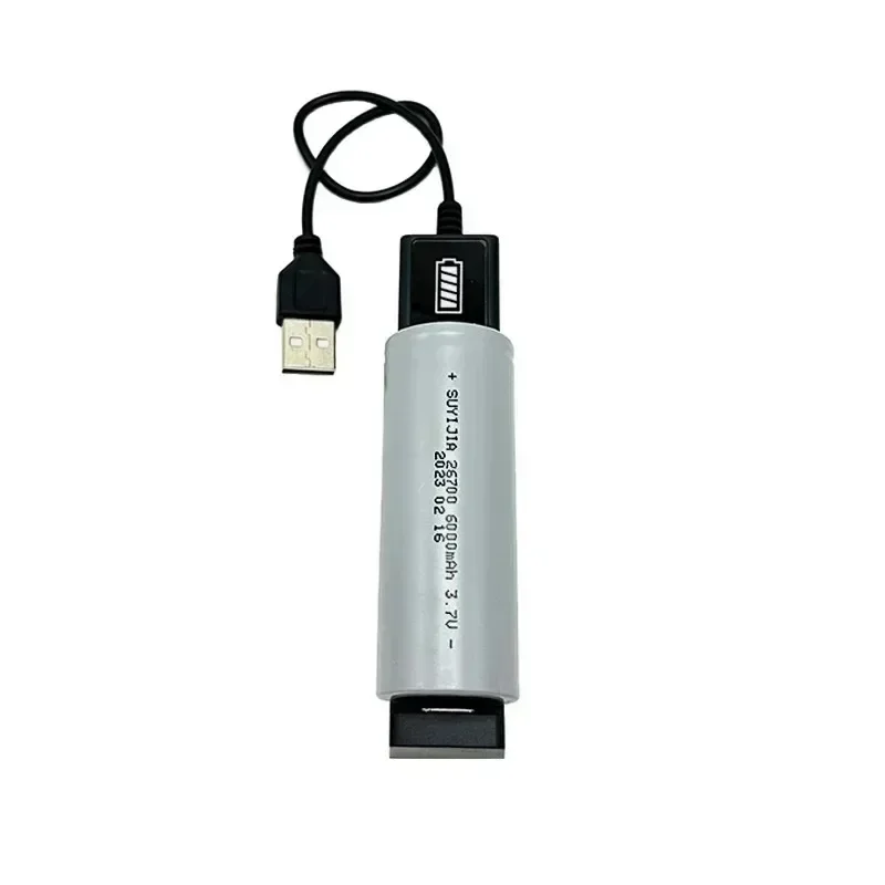 26700 Power Battery 3.7V 6000mAh Rechargeable Lithium Batteries for Electric Scooters Vehicle Tricycle Energy Storage Flashlight