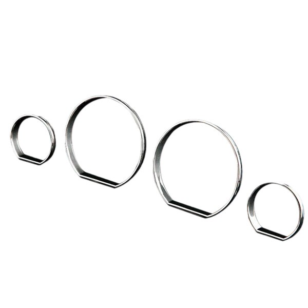 Red Speedometer Gauge Dial Rings Bezel Trim Chrome Tacho Rings For Bmw E46 1999