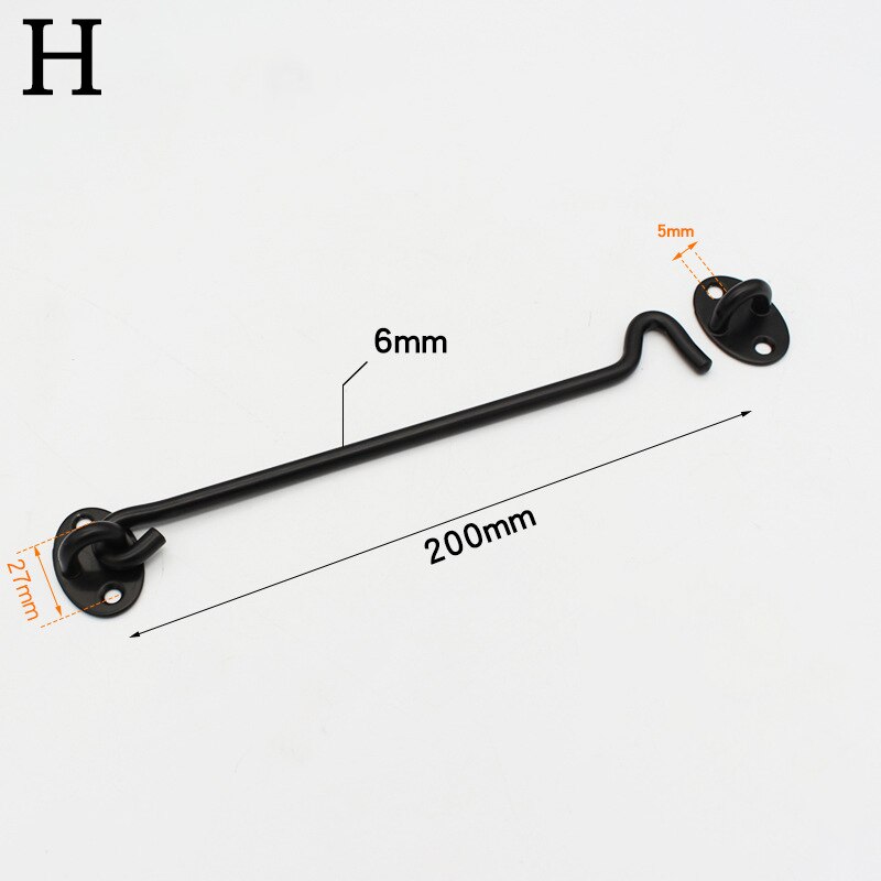 Door Bolt Stainless Steel Window Sliding Door Latch Cabin Hook And Eye Latch Lock Shed Gate Door Catch Silent Holder: 8