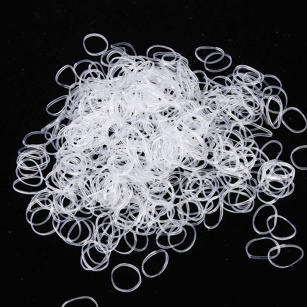 Bandas de goma transparentes, gomas elásticas fuertes para el pelo, lazos, pluma de Gel, pegatina, papelería, suministros de oficina, 600 unids/paquete