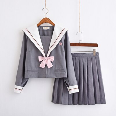 Japanese-made Korean JK uniform student uniforms class service sailor suit college wind suit school girl uniform: 2 / XXL