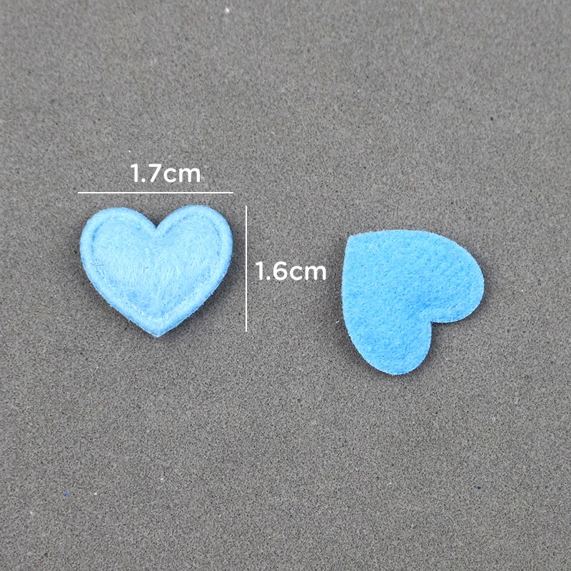 200 stk mini love heart polstret patch filt stof applikationer gør-det-selv håndværksartikler scrapbog basteln materialer hårnåle hårtilbehør