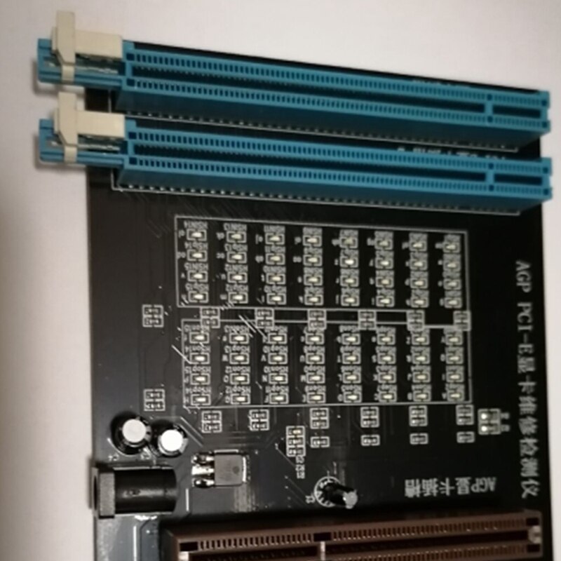 GTBL PC AGP PCI-E X16 probador de enchufe de doble uso, imagen de visualización, tarjeta de vídeo, comprobador, herramienta de diagnóstico de tarjeta de imagen