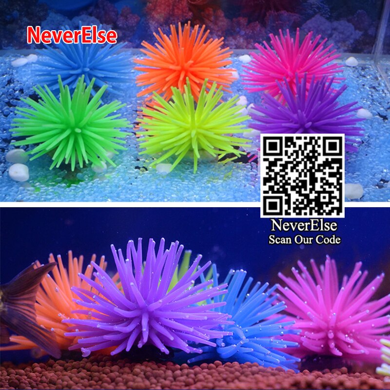 Enfeite de decoração para aquário, decoração de silicone para plantas, coral, dia 5/8/10cm, acessórios aquáticos para paisagem, mar