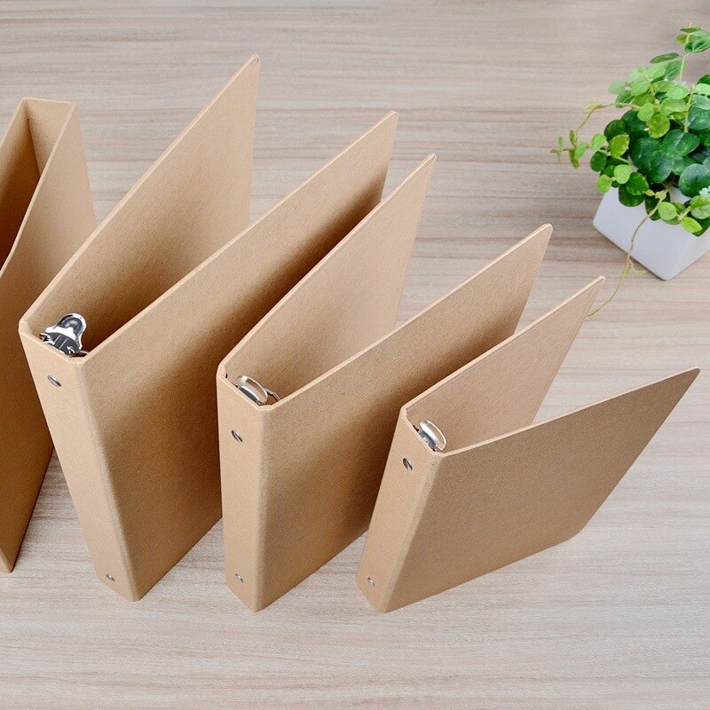 Vintage A4/A5/B5/A6 Kraft Folder Documents 4 Kraft Binder with Clip Stationery Office School Supplies