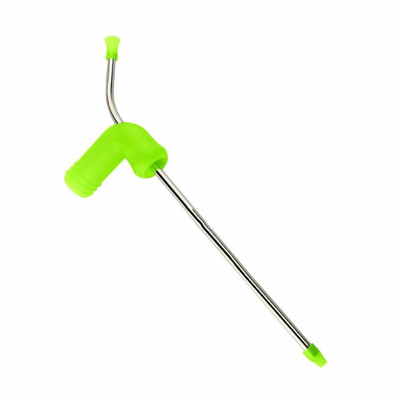 1PC Beer Snorkel Straw Beer Funnel Double Snorkel Drinking Beer Bar Tools Festivals Party Dispenser: Green