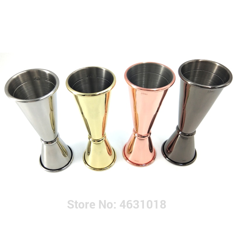 Herramienta de cóctel, vaso medidor de 30/60ml, barra de doble pared, Jigger Bar herramienta como acero inoxidable