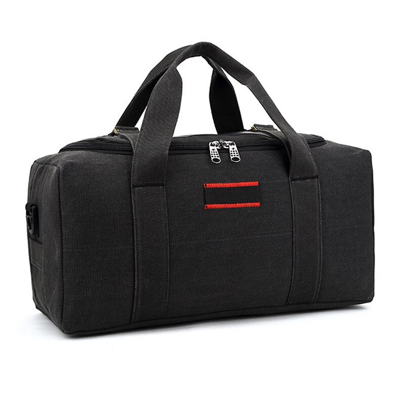 Canvas Reistas Weekend Tas Grote Capaciteit Weekendtas Schouder Mannen Waterdichte Messenger Bags Vrouwen Reizen Tote: black big