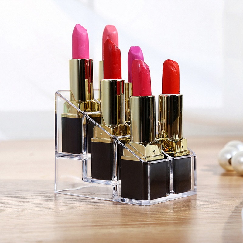 24 Grids Acrylic Makeup Lipstick Organizer Box Desktop Lipstick Clear Display Stand Holder Cosmetic Jewelry Storage Organizador