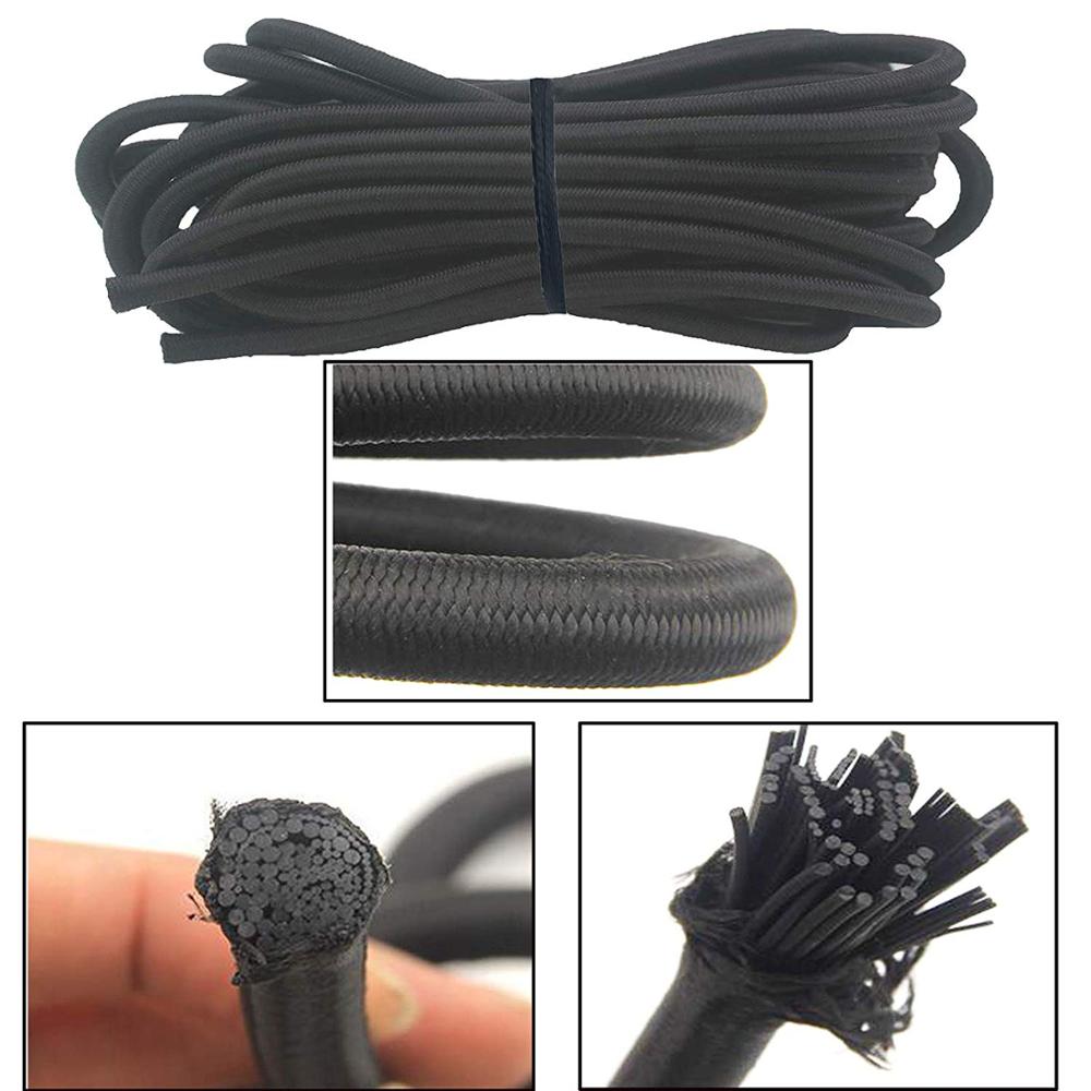 6/PK – corde élastique pour absorption des chocs, 1/4 &quot;X 20 pieds, avec crochets d&#39;extrémité de corde élastique pour Campin solide, 1/4 pouces