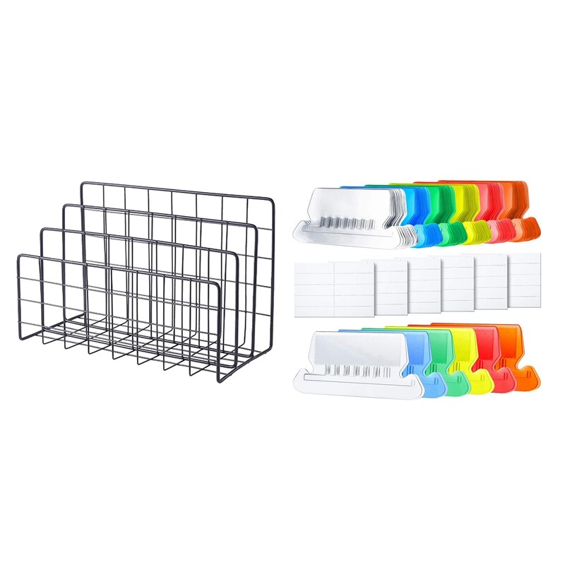 1 Set 2 Inch Hanging Folder Tabs and Inserts &amp; 1 Pcs Desktop Mail Organizer: Default Title