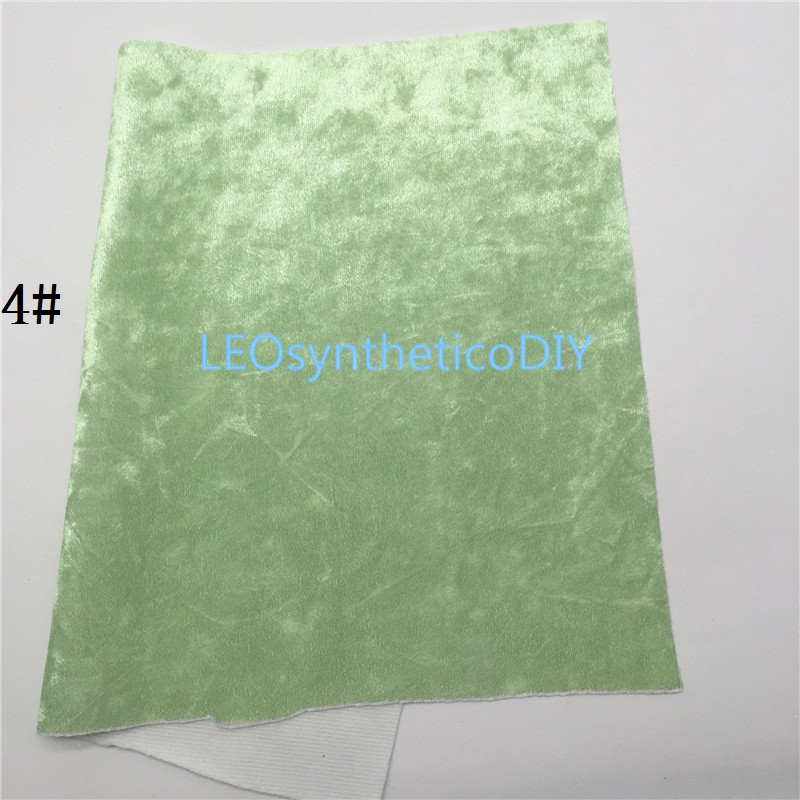 Leosyntheticodiy pastelfarver knust fløjl blødt stof til sløjfer gør 21 x 29cm 6 s 16: 4