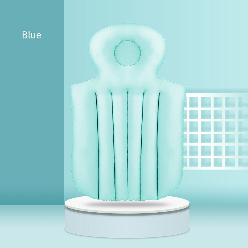 Falten Badewanne Kissen Spa Kopf Rest Kissen Für Erwachsene Baby Baden Komfort Pad Anti-Unterhose Netz Gepolsterten Schlecht Kissen: kurz Blau Kissen