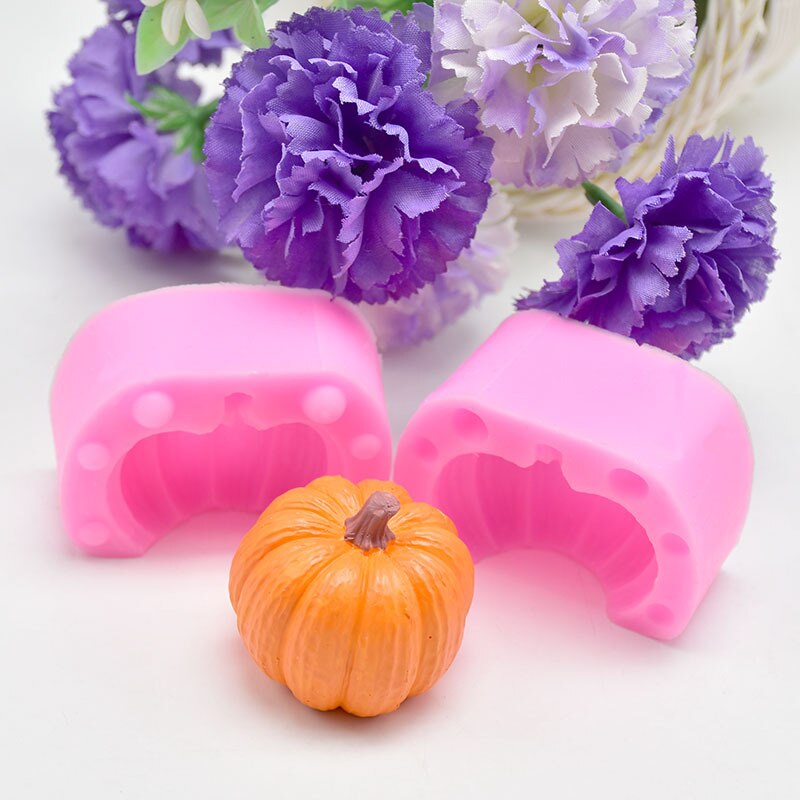 Mini Pumpkin Shape Candle Silicone Mold DIY Aroma Plaster Crafts Mould For Home Decoration Small Candle Resin Soap Molds