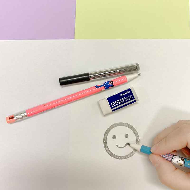 Cute Mechanical pencil Set 2.0mm 2B Drawing Writing Activity Pencil With Refill Office School Kawaii Stationery 4/27Pcs/lot