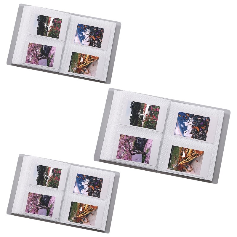 Mini Pockets Photo Album 3 Inch 80/120/220 Sheet Photo Small Card for Outdoor Traveling Train Ticket Name Card Albums