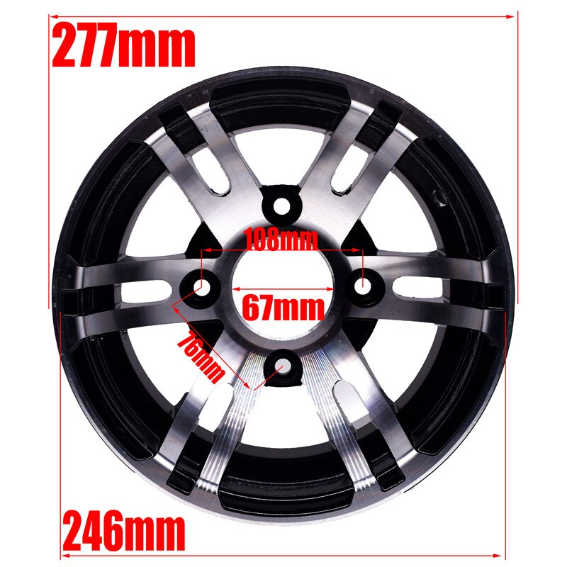 Atv 10 tommer baghjul aluminiumsfælge 10 " x 7 quad kinesisk off-road 4 hjul motorcykel motocross
