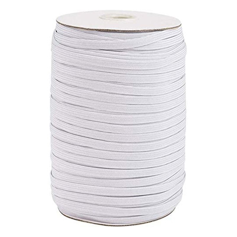 3mm flätad elastisk snöre tung stretchsträng bandrep 200 yard syspole för smyckestillverkning: 100 meter vit
