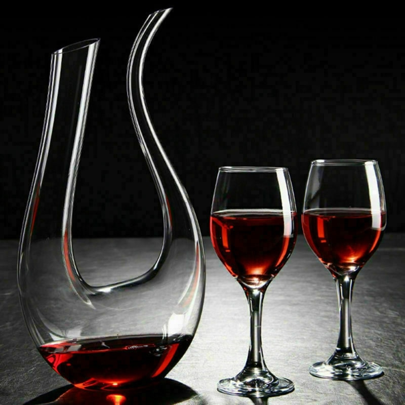 U-vorm Loodvrij Premium Crystal Glas Wijn Decanter Karaf Crystal Glass Clear Wijn Beluchter Crystal Glas Wijn Decanter Grade