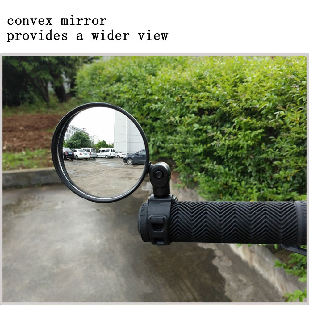 Universal 360 Rotate Adjustable Bicycle Rearview Handlebar Wide-angle Convex Mirror Cycling Rear View MTB Bike