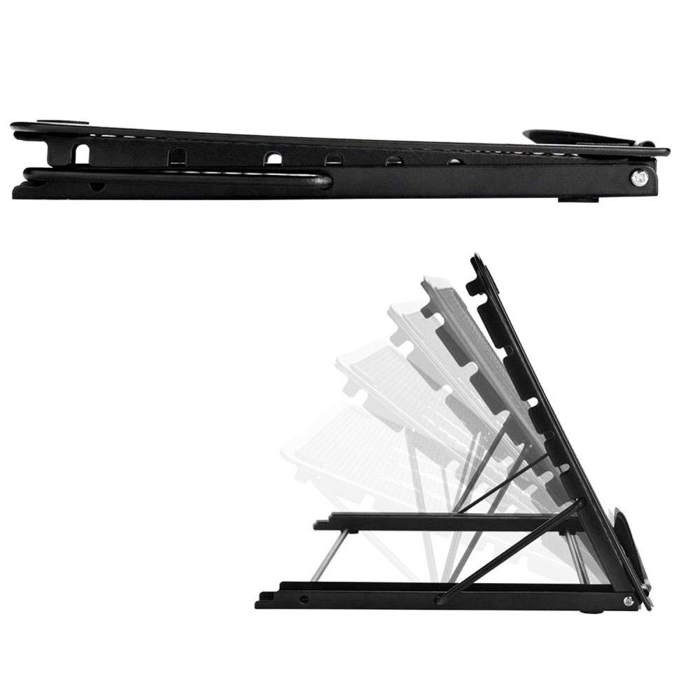 Tablett ljuslåda stativ metallnät ventilerad justerbar 7 vinkelpunkter glider förhindrad hållare för att rita surfplatta / ipad / bärbar dator