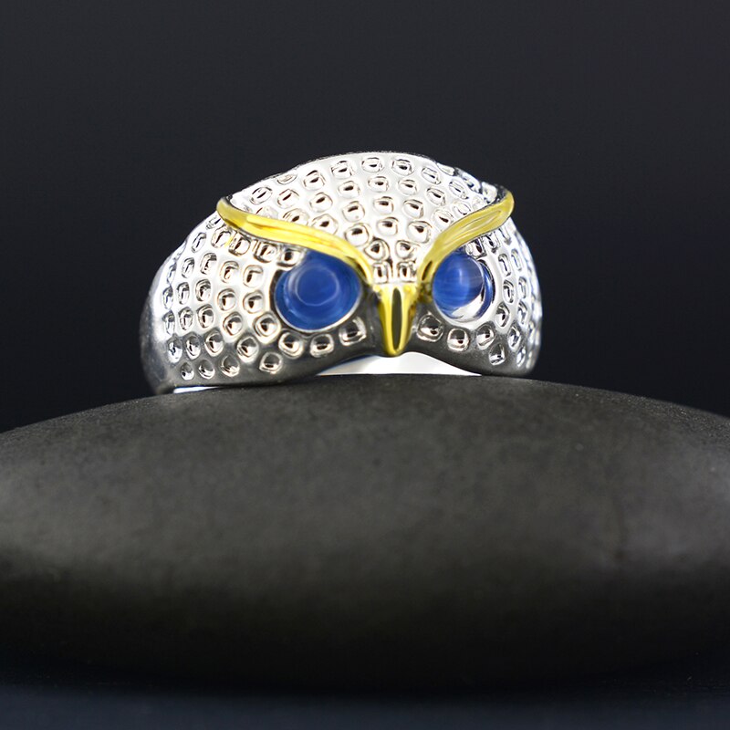 Anillo Vintage con de búho y águila para hombre y mujer, sortija ajustable, estilo Retro antiguo, Animal de amor de EE. UU., para mujer: Style 8