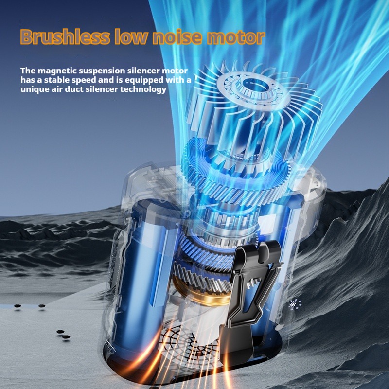 draagbare snelle, op de taille gemonteerde ventilator voor buitensporten en kamperen - USB-oplaadbaar met Power Bank-functie, 8000Amh