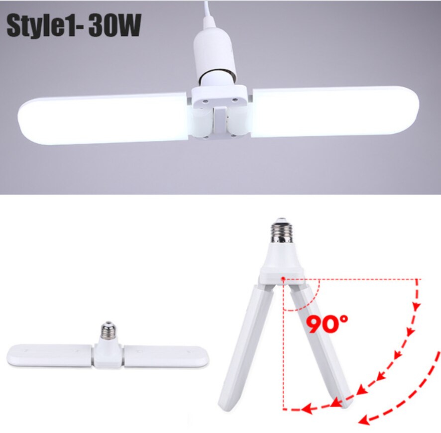 Foldable Led Bulb LED Bulb E27 Foldable Fan Blade Bulbs 30W/45W/60W ... – Grandado
