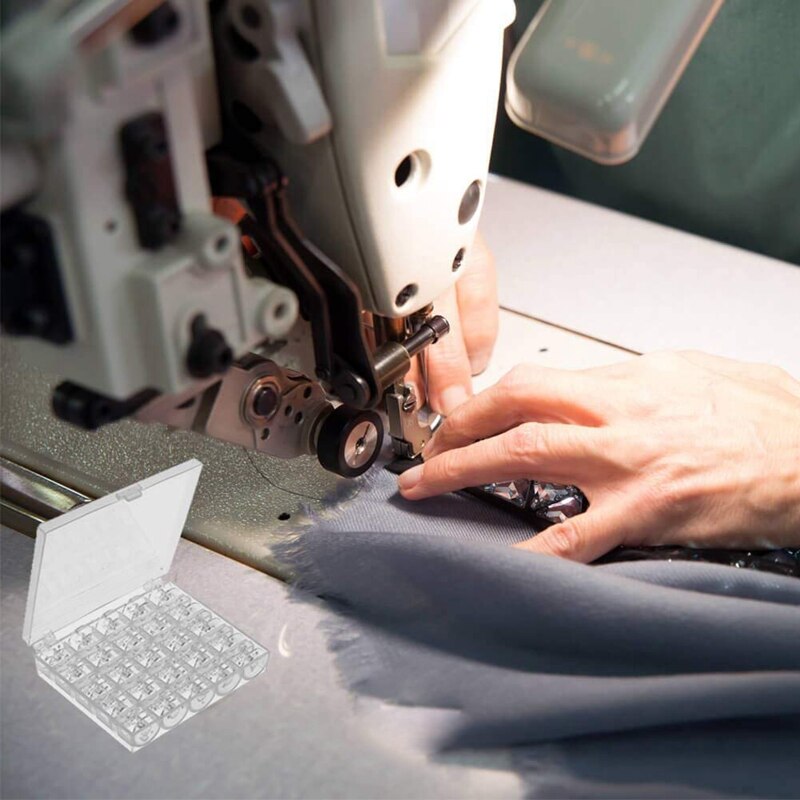 50 Pcs Sewing Machine Bobbins with Case for Brother Singer Janome Kenmore