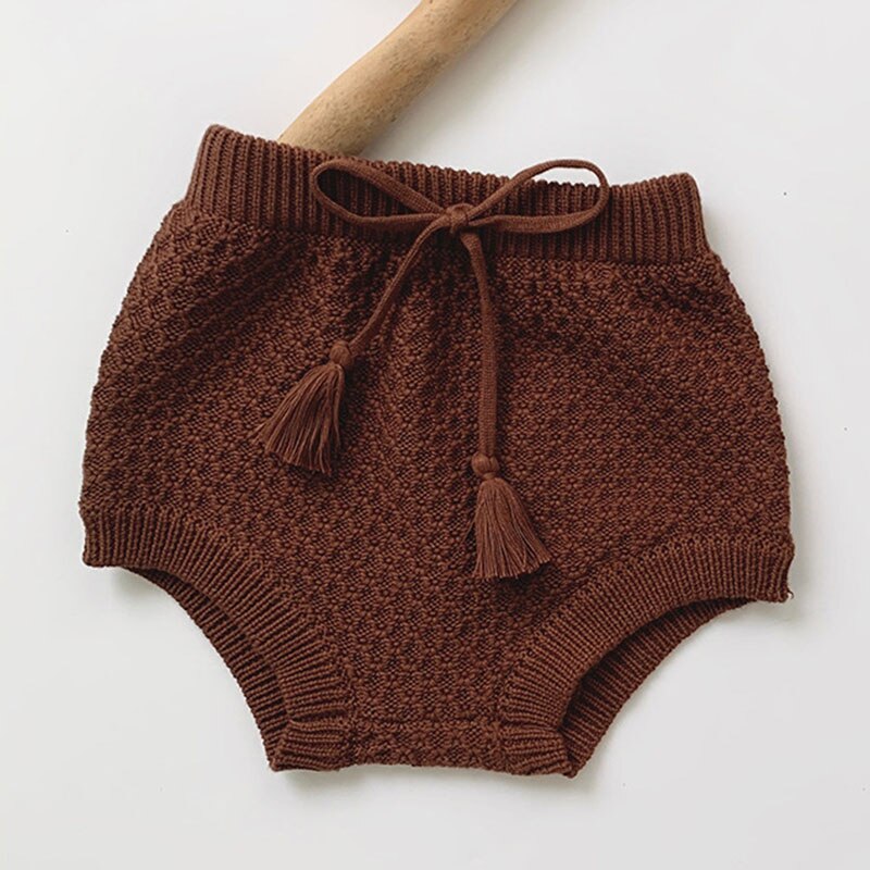 Spring Children Shorts Kids Boys Girls Shorts for Girls Baby Boy Girl Shorts Pants Autumn Girl Knit Pants Clothing: P20308 Brown / 6M