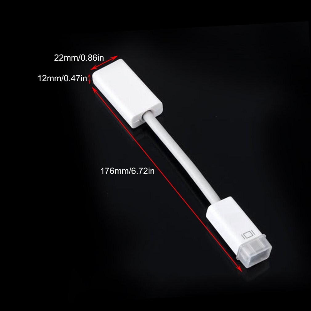 Mini DVI Male to HDMI Female Cable Monitor Video Adapter Converter Kable Cabo Cord 1080P for Apple Mac Macbook