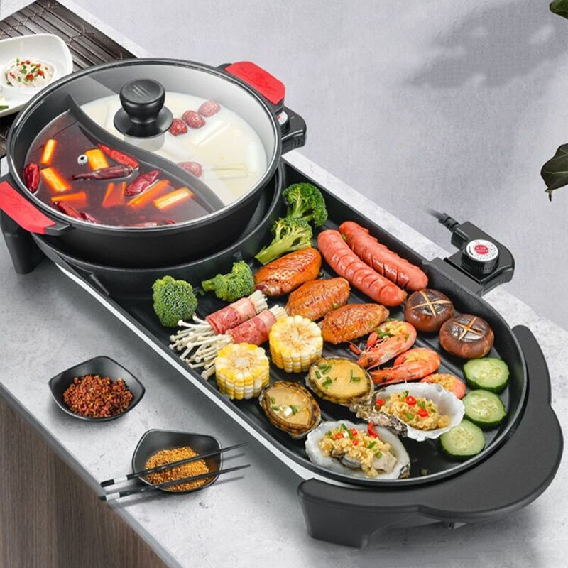 Electric BBQ Smokeless GrillMini Pot Electric Grill