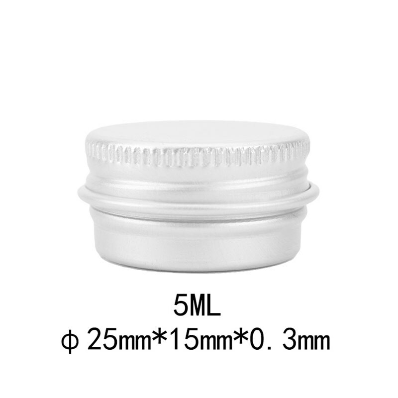 1PC 5-250ML Empty Aluminium Tin Sample Container Cosmetic Pots Round Can With Screw Cap Balm Cosmetic Pot Jar Oil Wax Container
