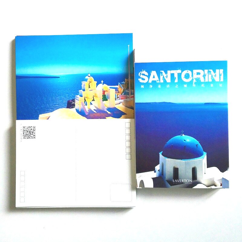 30Pcs/set Santorini Postcards Landscape Postcards Memory of Love Blue Postcard Sea Ocean Postcard