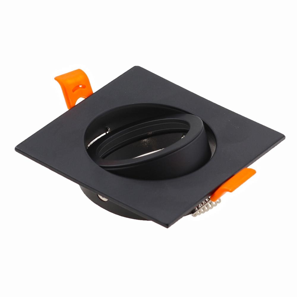 10Pcs Zwart Wit Zilver Ronde Verzonken Led Plafondlamp Verstelbare Frame MR16 GU10 Lamp Armatuur Downlight Houder Knipsel 65mm