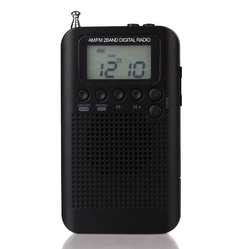 Mini Lcd Digitale Fm/Am Radio Speaker Met Tijd Display Functie 3.5 Mm Koptelefoonaansluiting