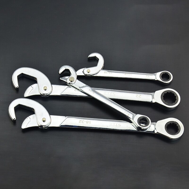 Multi-function Hook Head Fast Ratchet Wrench Plum Blossom Universal Wrench Hardware Tool Tube Combination Wrench