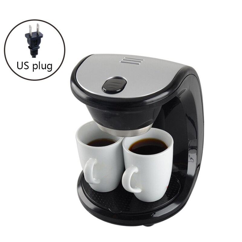 DMWD 2 Cups American Coffee Machine Household Drip Coffee Maker Automatic Espresso Coffee Machine Tea Brewer Filter brew EU US: 110V