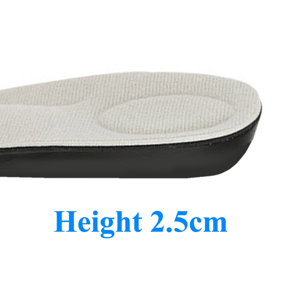 Semelle intérieure Invisible pour augmenter la hauteur, unisexe, 1.5-4.5cm, rehaussement du talon: Height 2.5cm / L EU 41-46