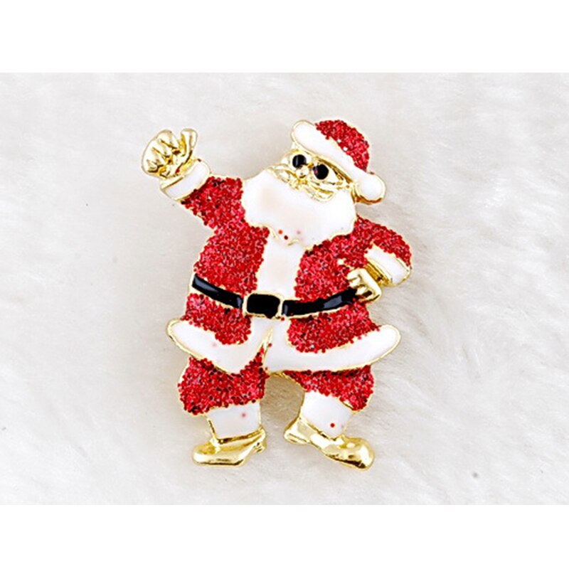 6 stks Kerst Broches Pin Bagde lijfje Broche Veiligheidsspelden voor DIY craft kerstboom Pin kerstman broches Kleding decor