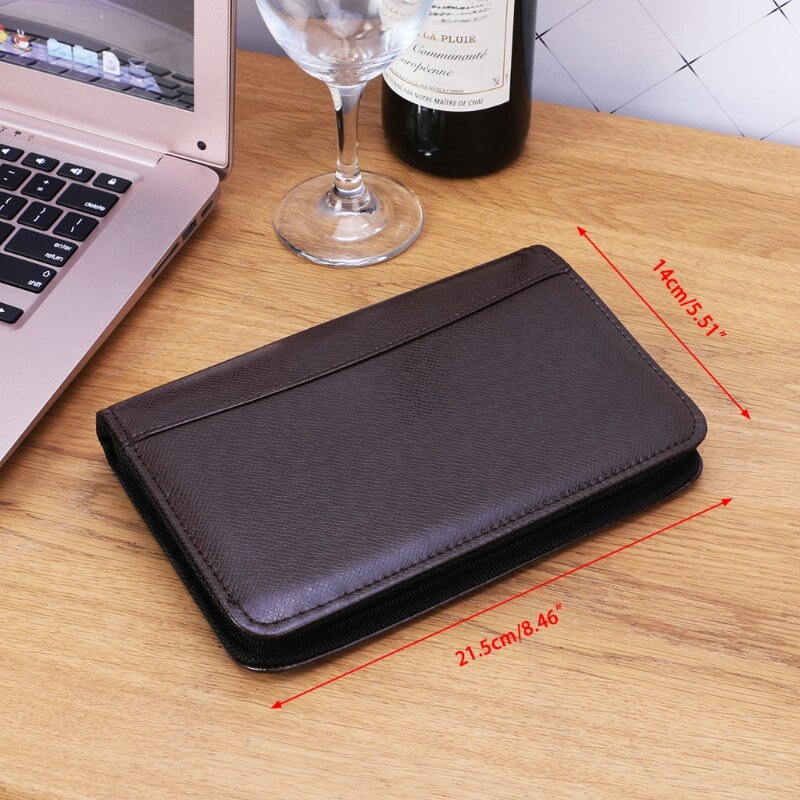 PU Leather Cover A6 Zipper Notebook Loose-Leaf Business Notepad With Calculator