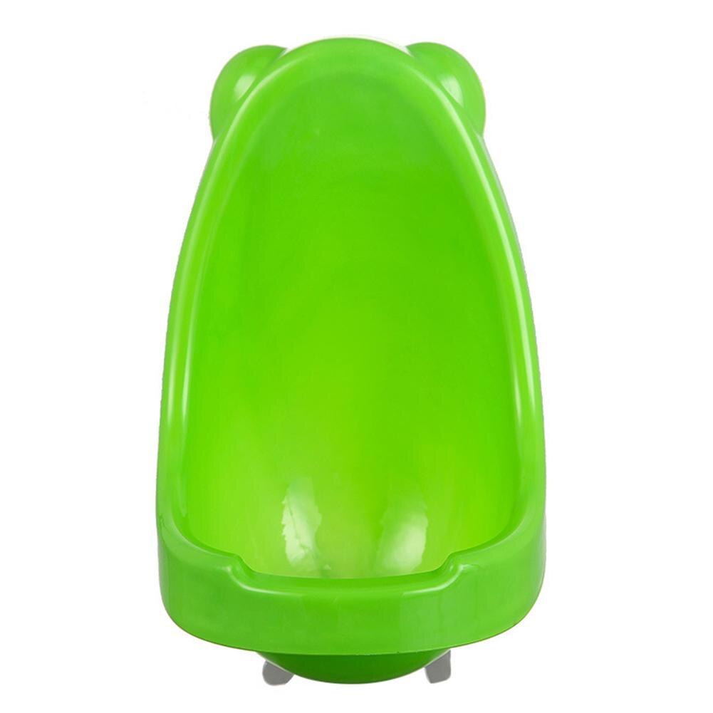 Bærbare specialeffekter plast børns lodrette toilet urinal vægmonteret udendørs træner badeværelse baby urinal træner: Grøn