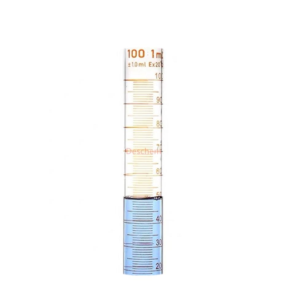 100ml Glass Measuring Cylinder W/Graduated & Spout Mouth Lab Chemistry Glassware