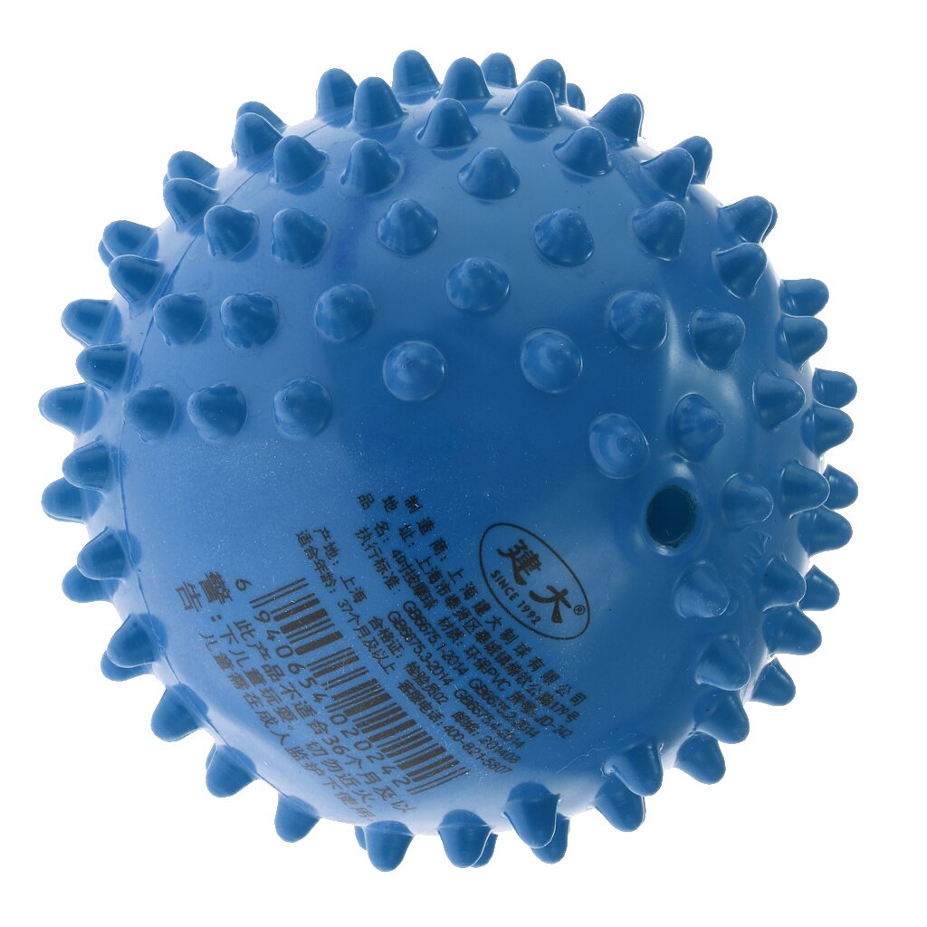 4 Inch Blauw Pvc Opgeblazen Knobbelige Bouncy Bal Massage Zintuiglijke Bal Kinderen Speelgoed