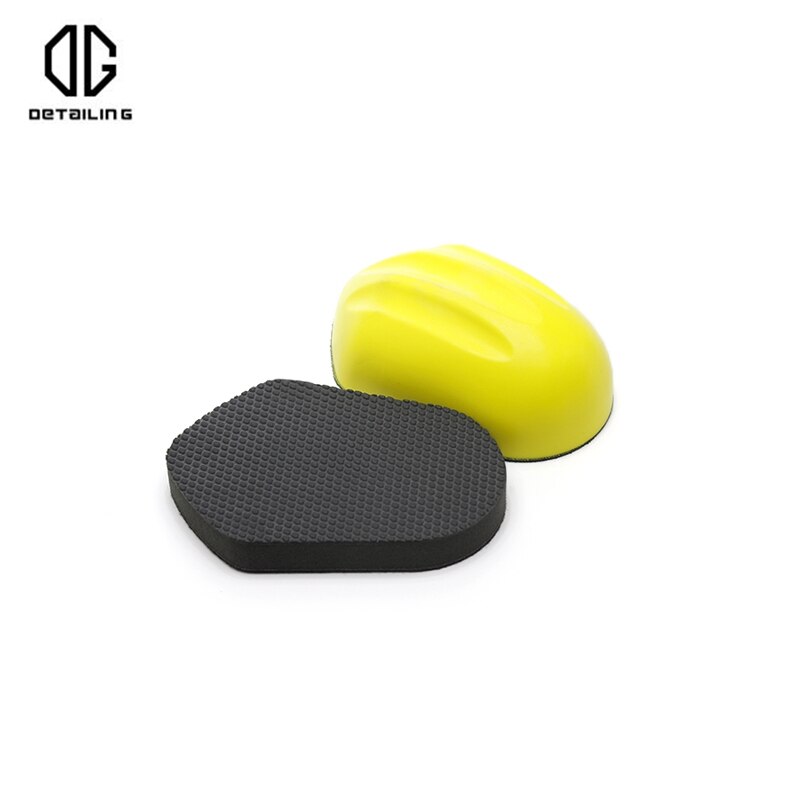 Detaljerad biltvätt magisk lersvamp autorengöring clay bar pad 1pc clay pad med 1pc hållare